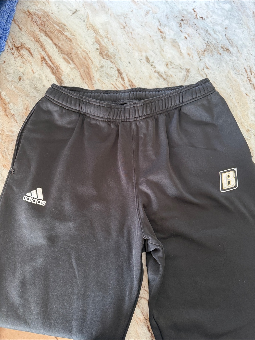 adidas Black Kids Athletic Joggers with Logo Patch